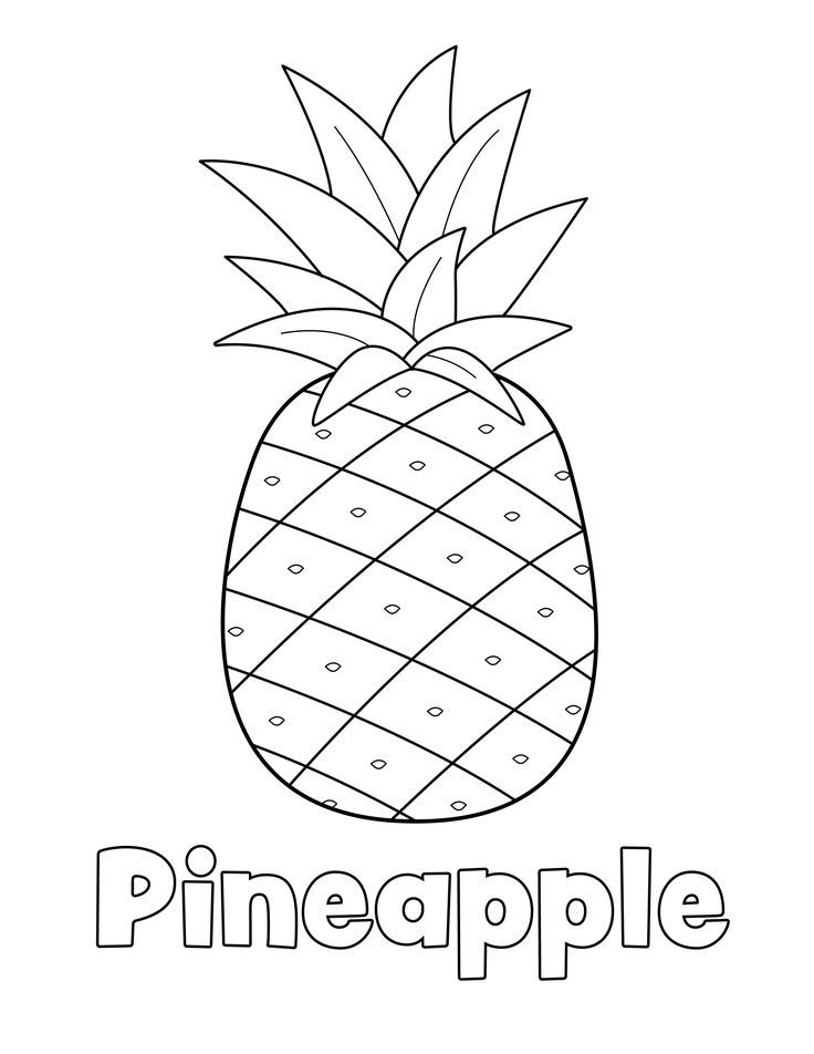 36 Tropical Pineapples Coloring Pages Printable 22