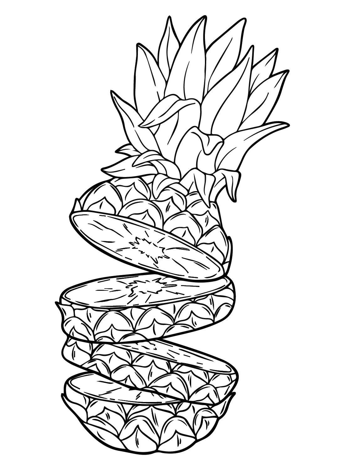 36 Tropical Pineapples Coloring Pages Printable 25