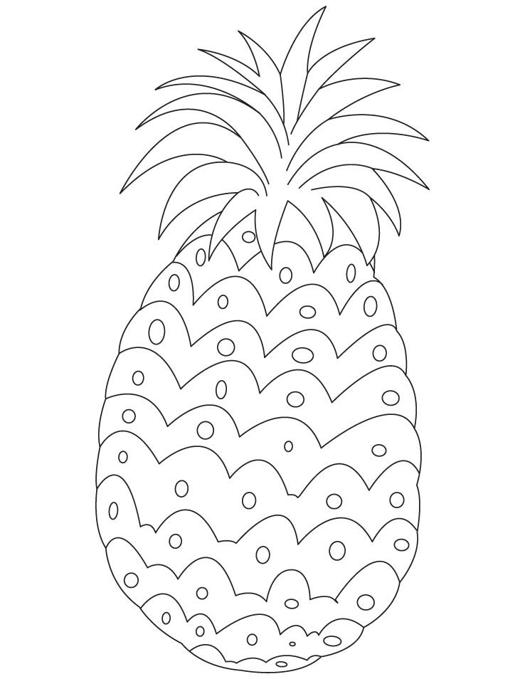 36 Tropical Pineapples Coloring Pages Printable 28