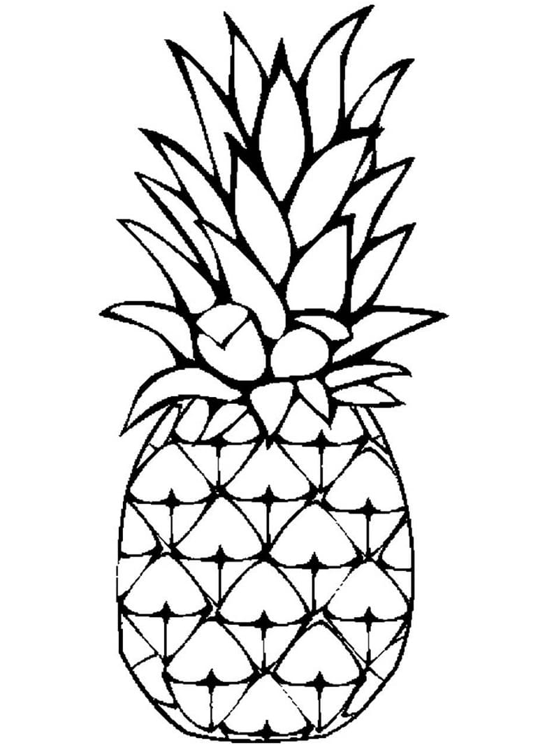 36 Tropical Pineapples Coloring Pages Printable 31