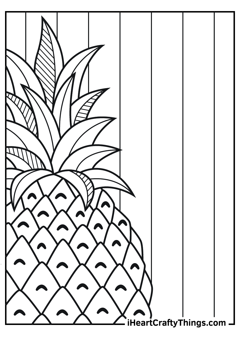 36 Tropical Pineapples Coloring Pages Printable 32