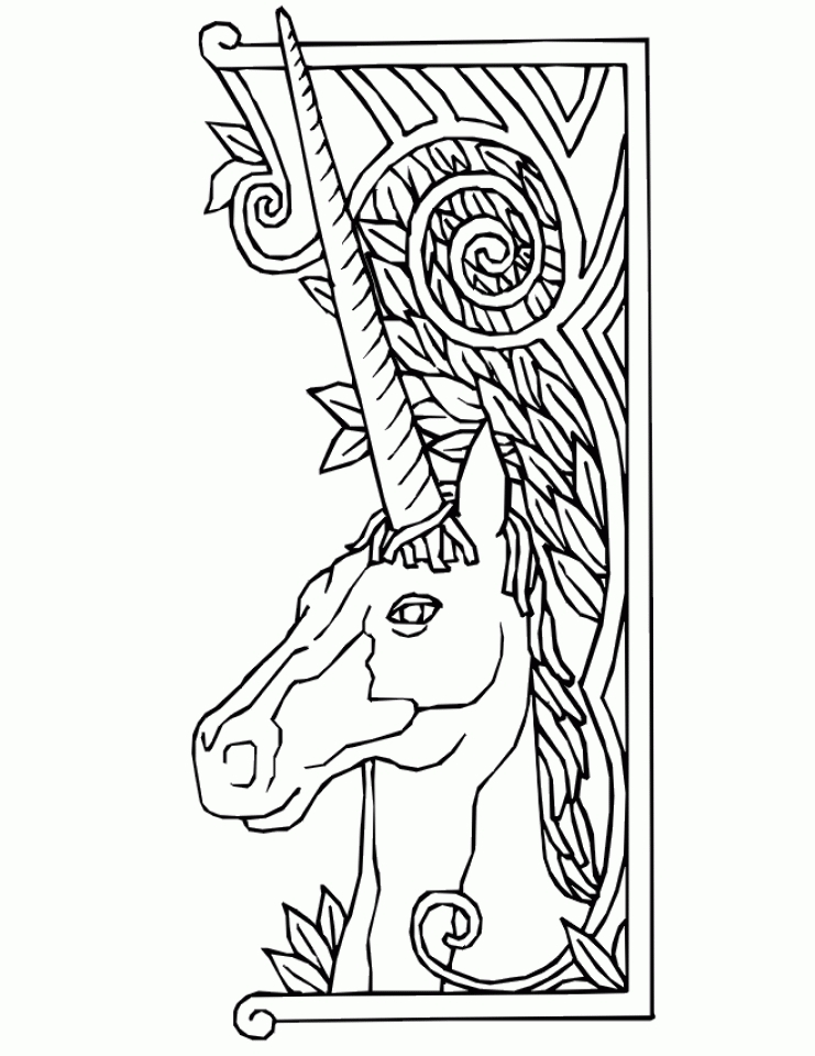 36 Unicorn Coloring Pages for Adults Printable 12