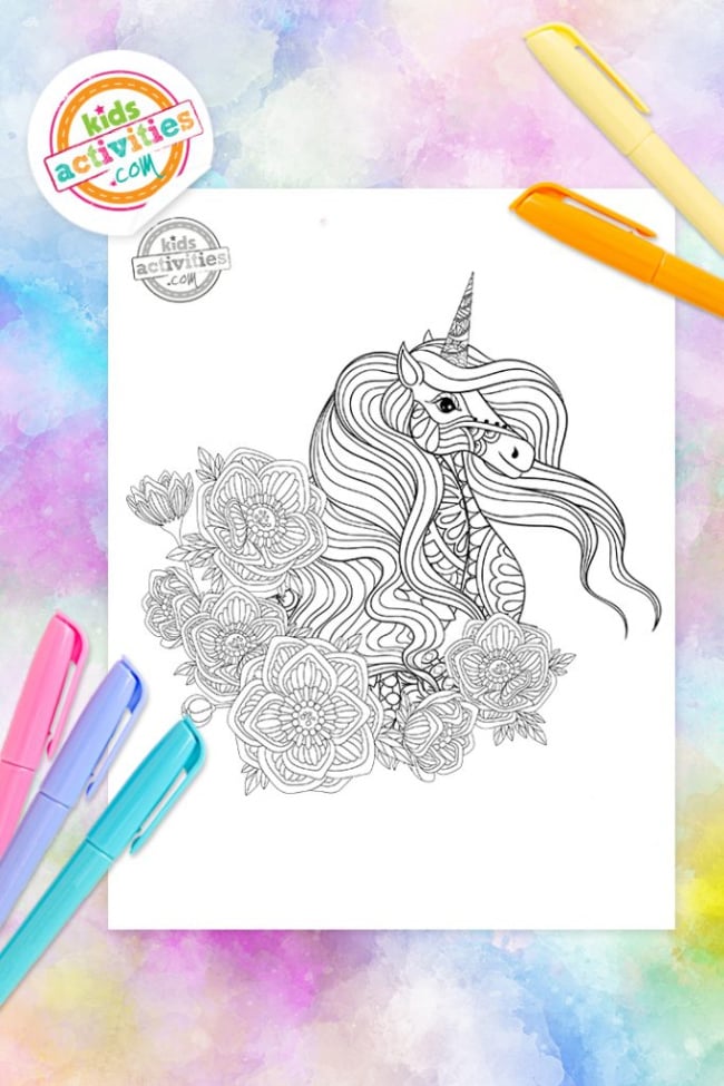 36 Unicorn Coloring Pages for Adults Printable 13