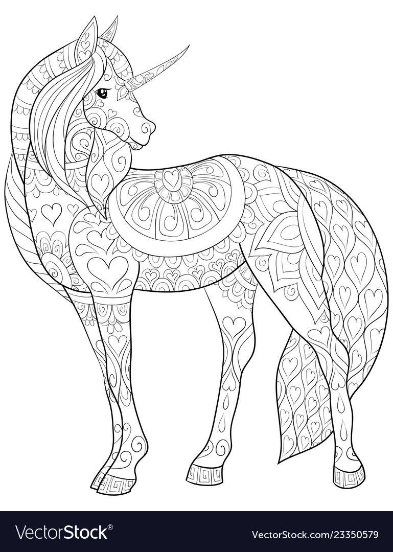 36 Unicorn Coloring Pages for Adults Printable 14