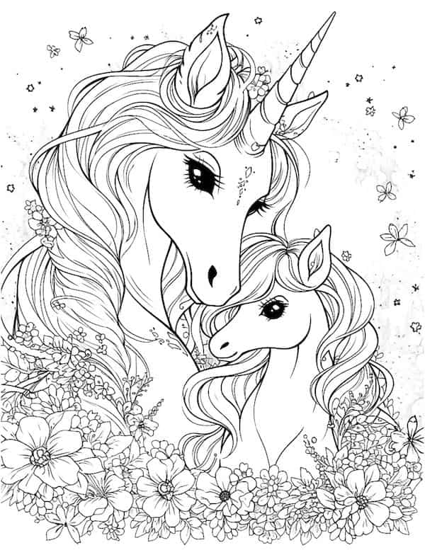 36 Unicorn Coloring Pages for Adults Printable 18