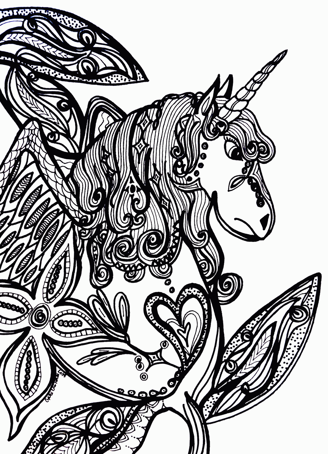 36 Unicorn Coloring Pages for Adults Printable 2