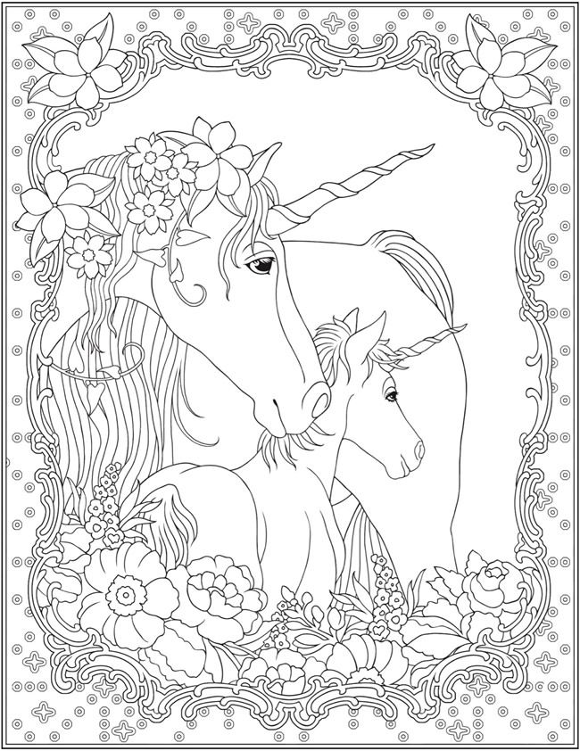 36 Unicorn Coloring Pages for Adults Printable 24