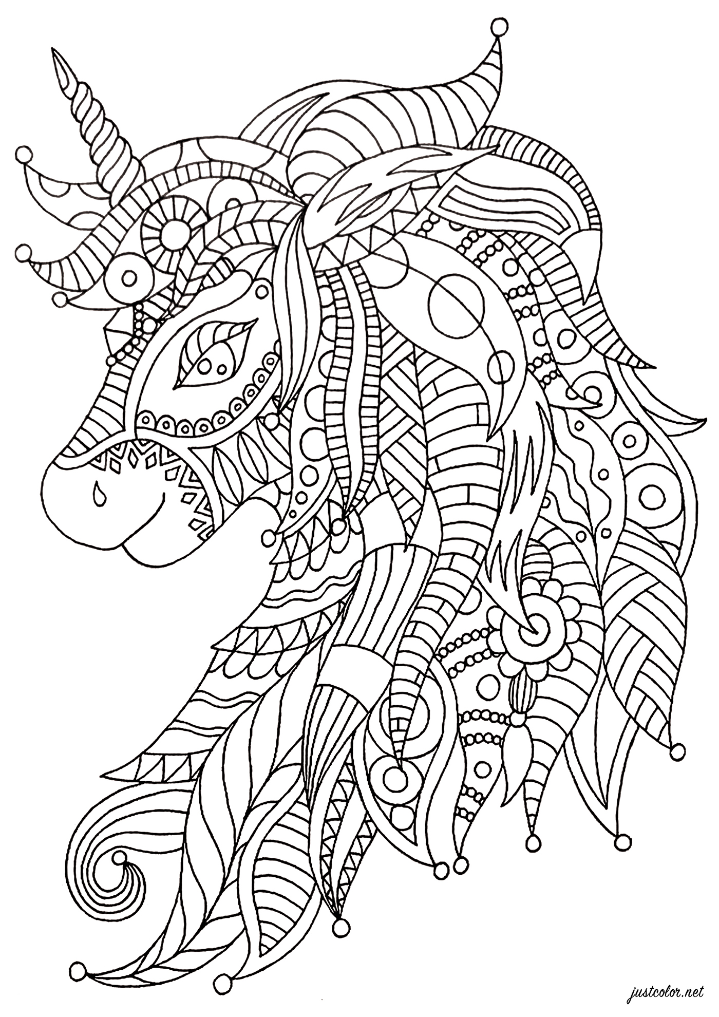 36 Unicorn Coloring Pages for Adults Printable 25