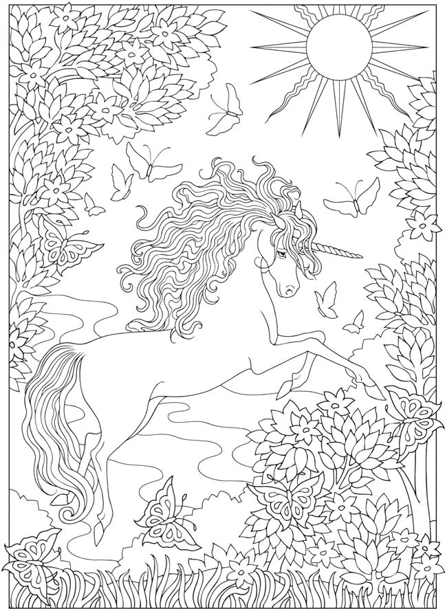 36 Unicorn Coloring Pages for Adults Printable 34