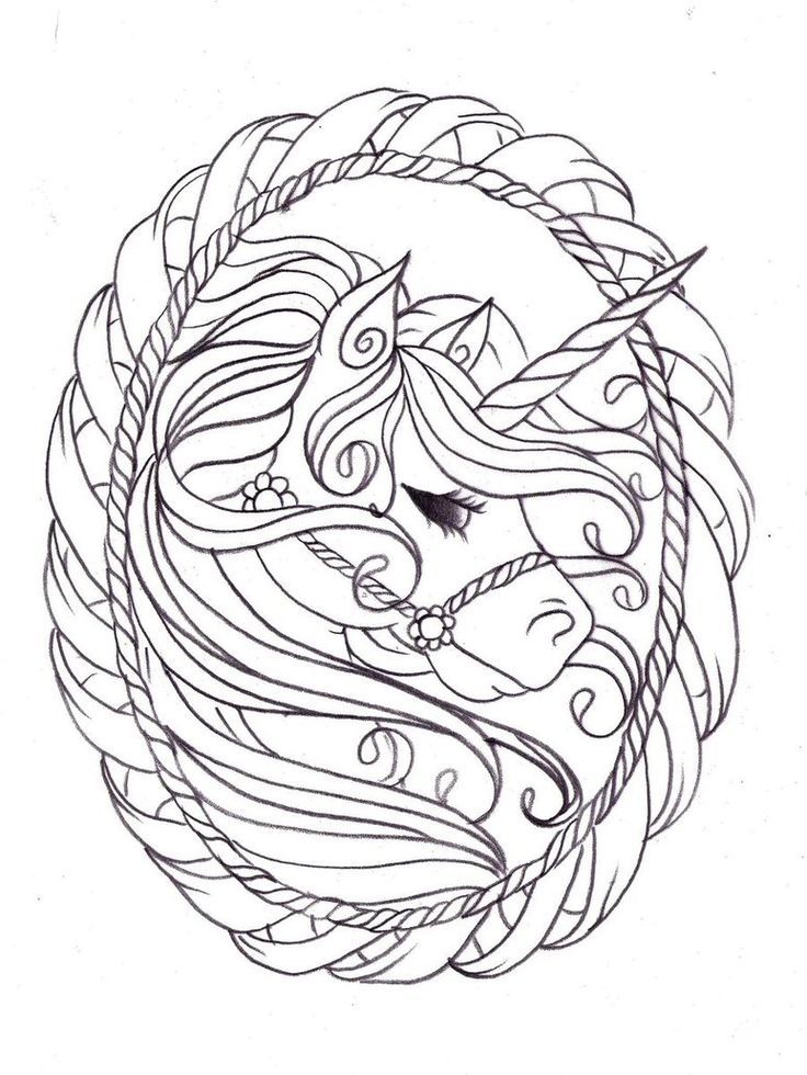 36 Unicorn Coloring Pages for Adults Printable 8