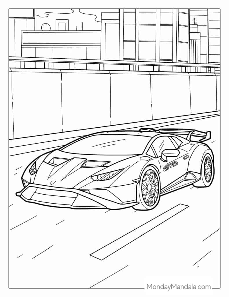 37 Lamborghini Coloring Pages Printable 14