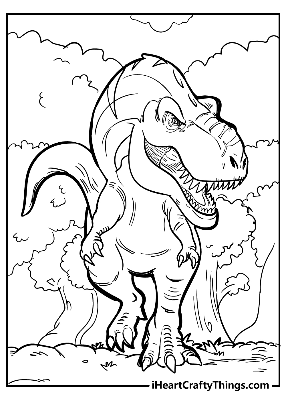 mighty tyrannosaurus coloring pages printable jpg