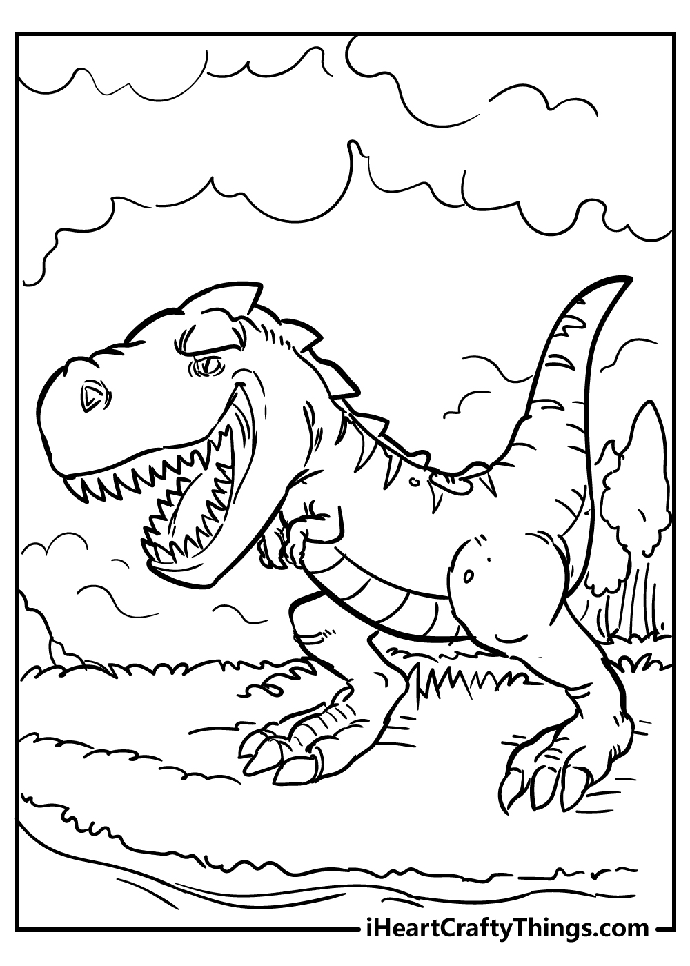 37 Mighty Tyrannosaurus Coloring Pages Printable 24