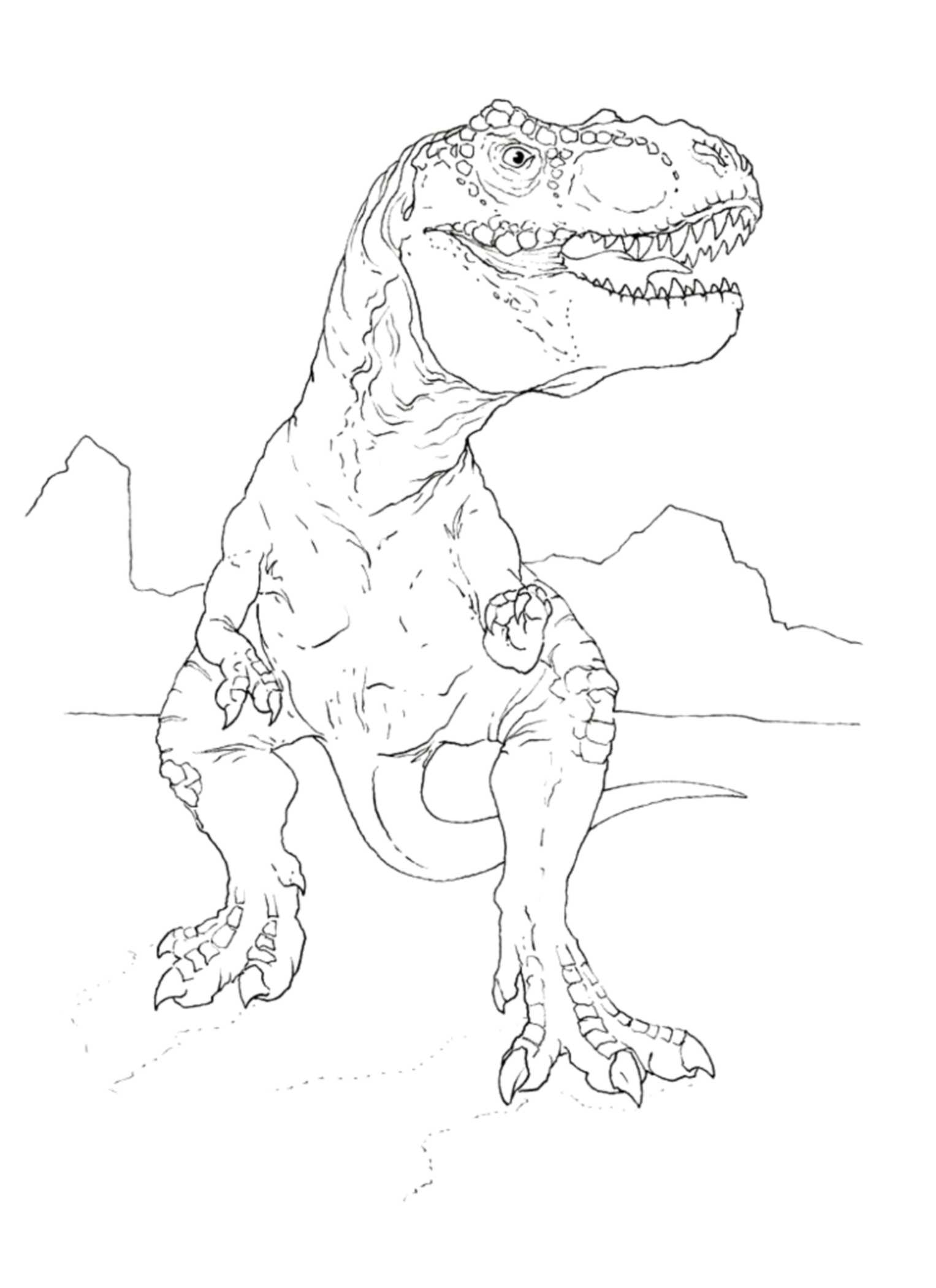 mighty tyrannosaurus coloring pages printable jpg