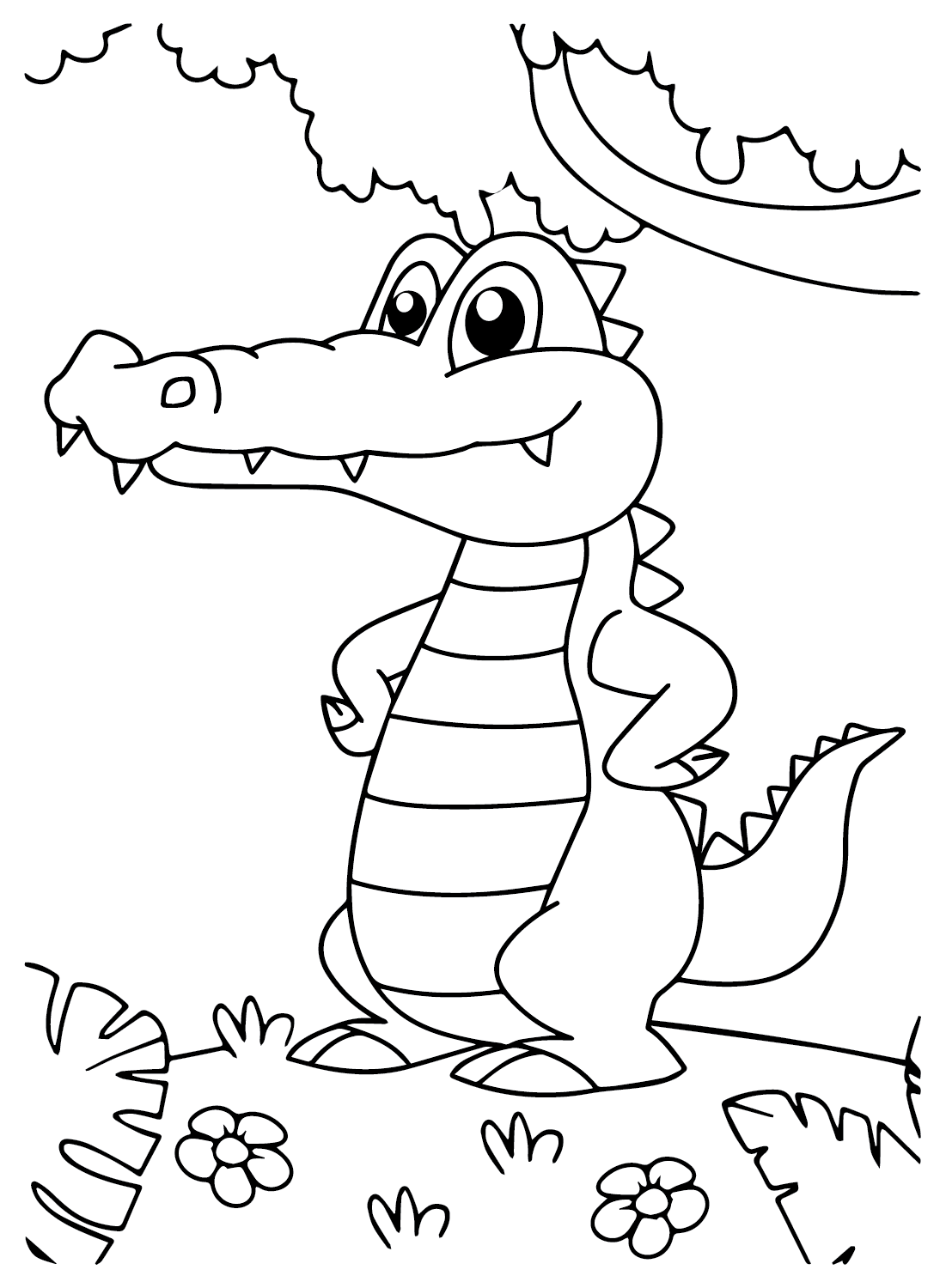 37 Scaly Crocodile Coloring Pages Printable 23