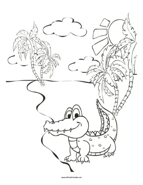 37 Scaly Crocodile Coloring Pages Printable 34