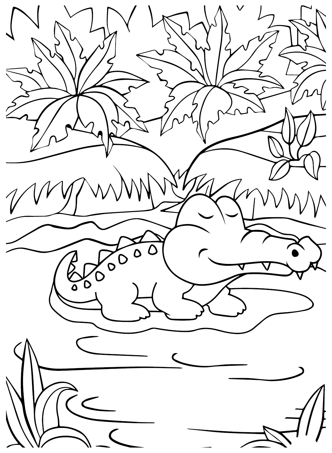 37 Scaly Crocodile Coloring Pages Printable 6