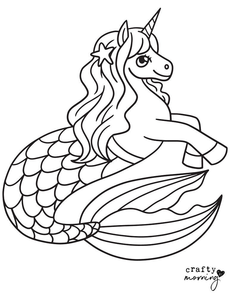 38 Colorful Mermaid Coloring Pages Finished Printable 33