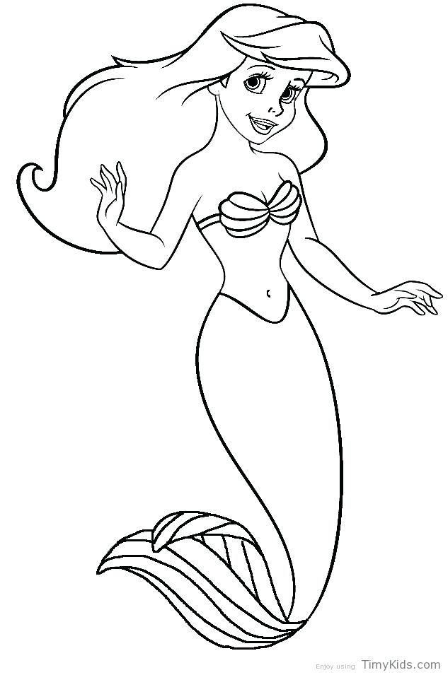 38 Colorful Mermaid Coloring Pages Finished Printable 34