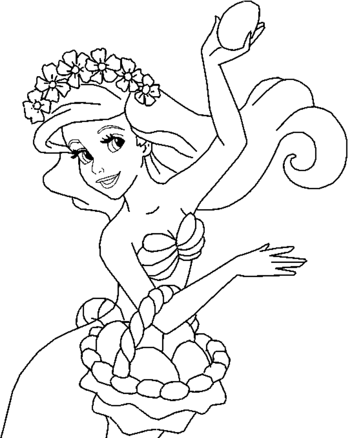 38 Colorful Mermaid Coloring Pages Finished Printable 35