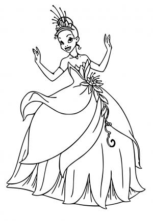 38 Cute Princess Tiana Coloring Pages Printable 11