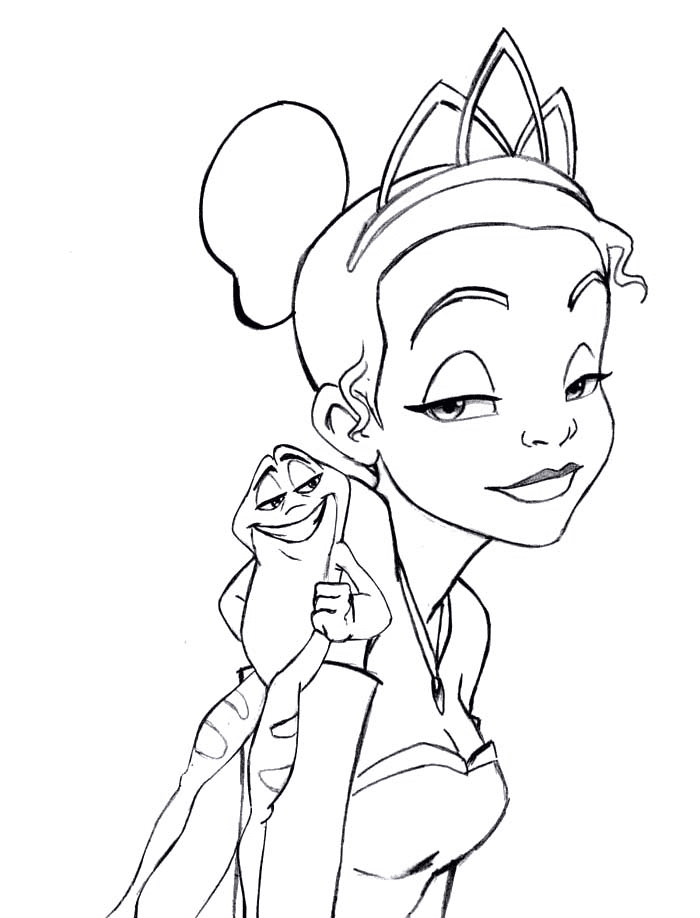 38 Cute Princess Tiana Coloring Pages Printable 12