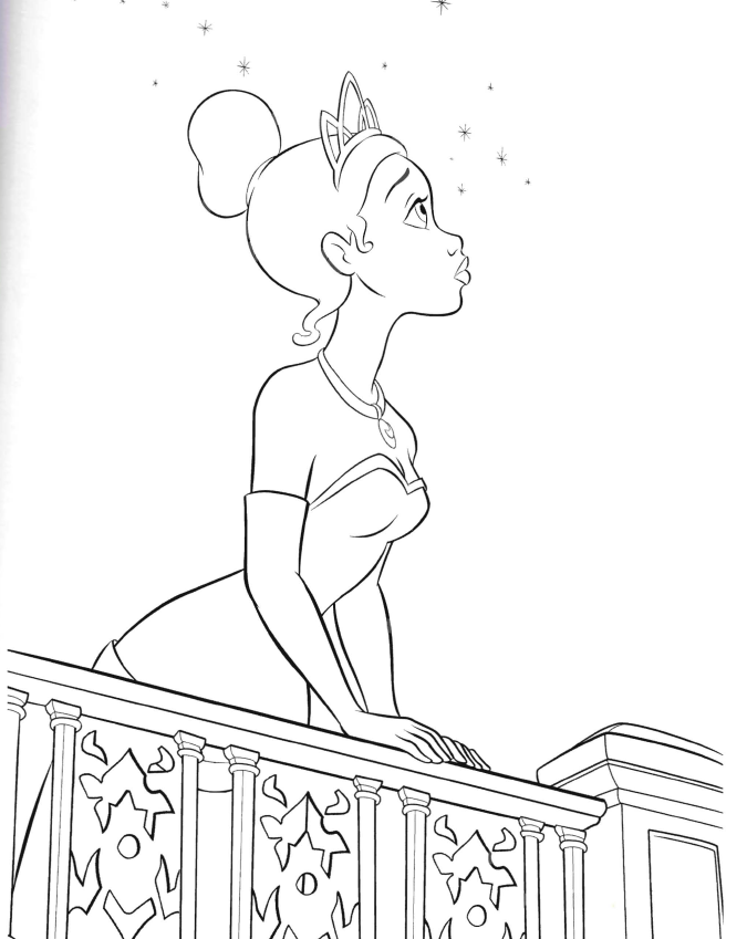 38 Cute Princess Tiana Coloring Pages Printable 16