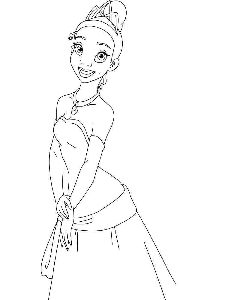 38 Cute Princess Tiana Coloring Pages Printable 17