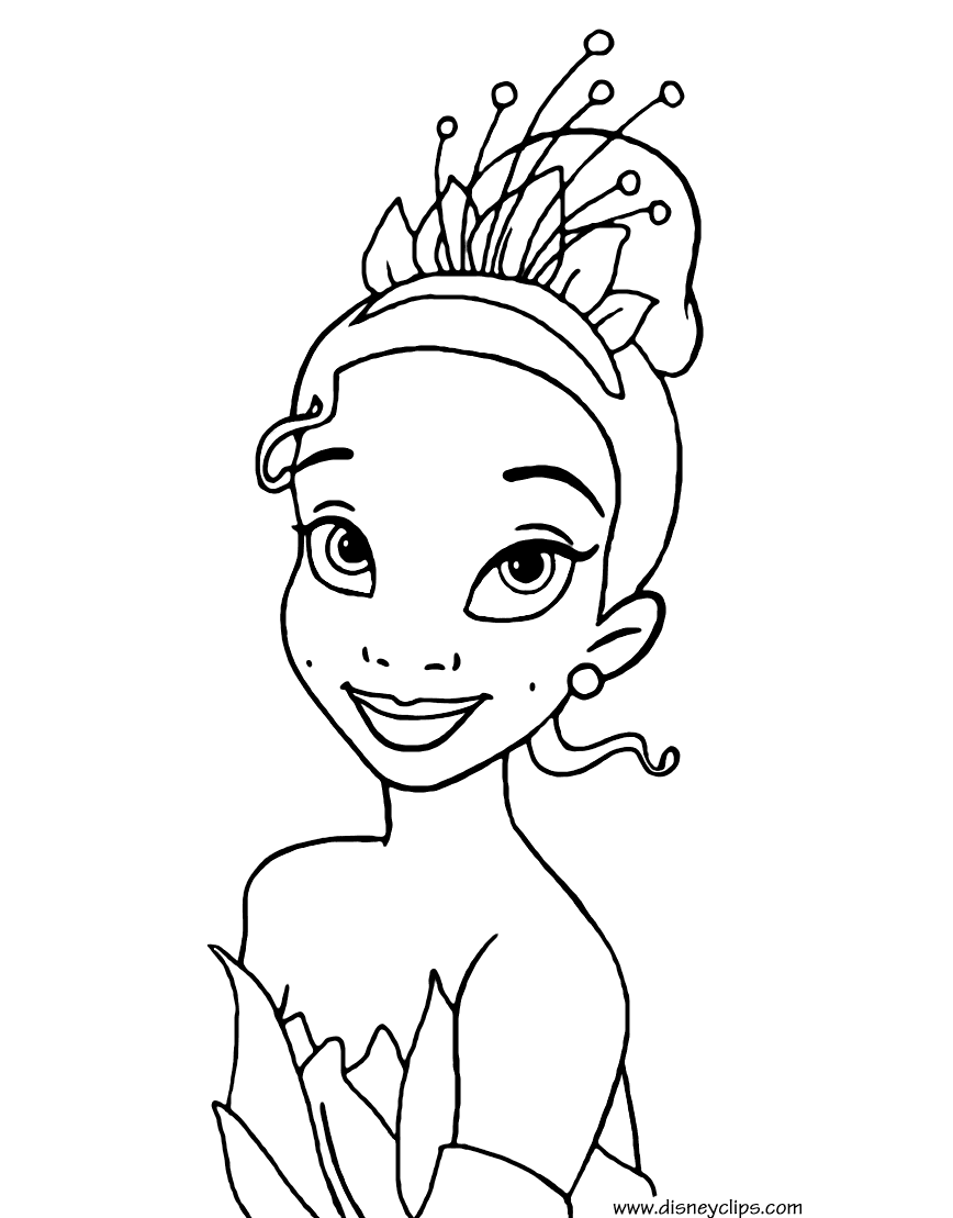 38 Cute Princess Tiana Coloring Pages Printable 2