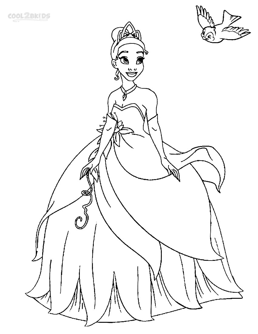 38 Cute Princess Tiana Coloring Pages Printable 25