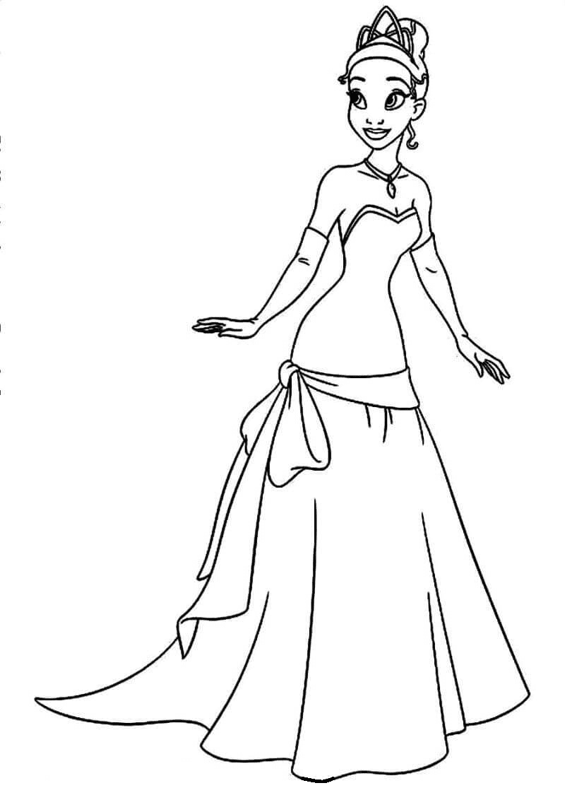 38 Cute Princess Tiana Coloring Pages Printable 27