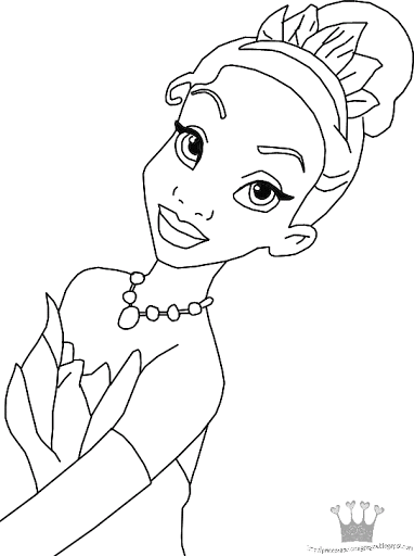 38 Cute Princess Tiana Coloring Pages Printable 28