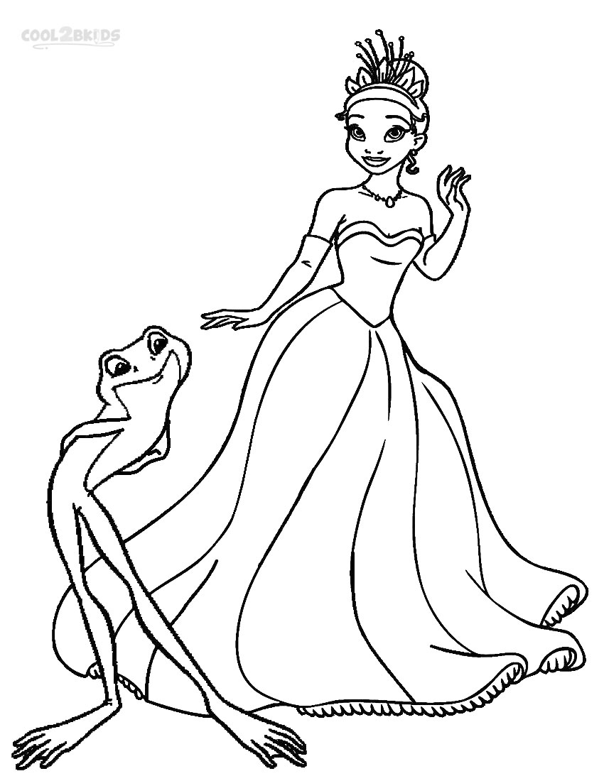 38 Cute Princess Tiana Coloring Pages Printable 3