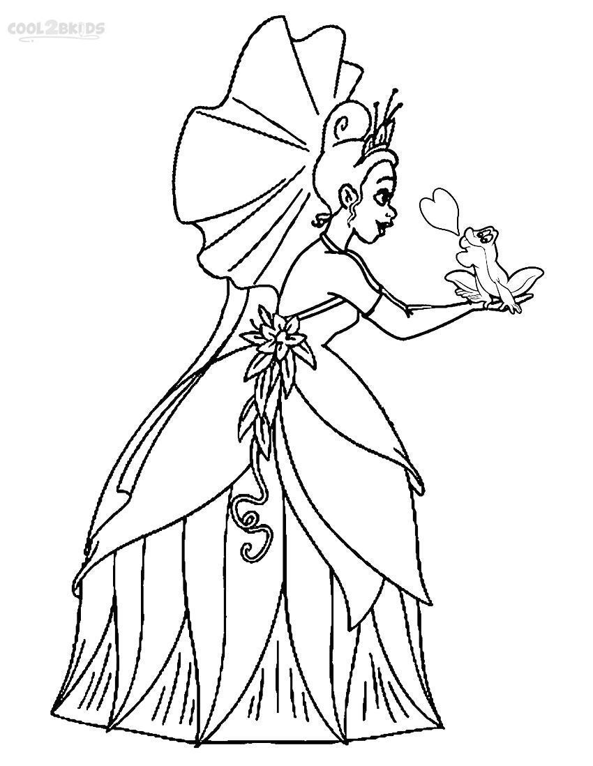 38 Cute Princess Tiana Coloring Pages Printable 7