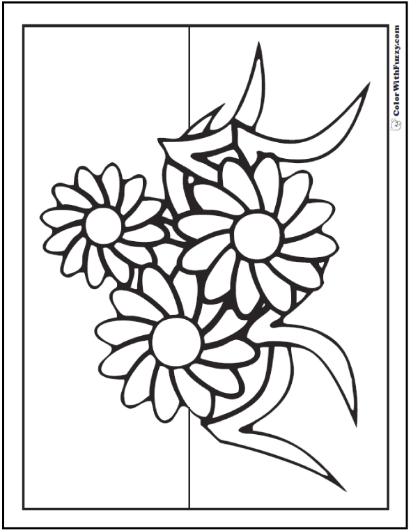 39 Bright Daisy Coloring Pages Printable 12