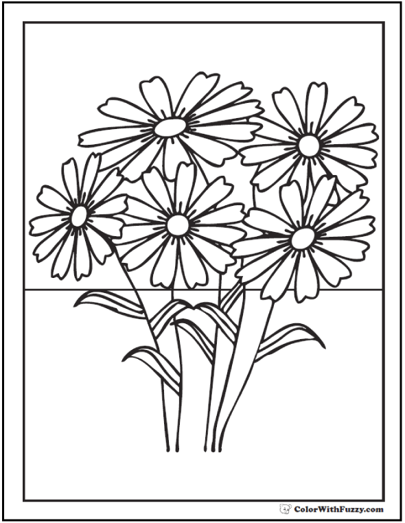 39 Bright Daisy Coloring Pages Printable 30