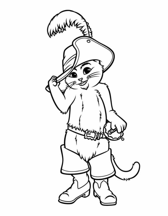 39 Fearless Puss in Boots Coloring Pages Printable 10