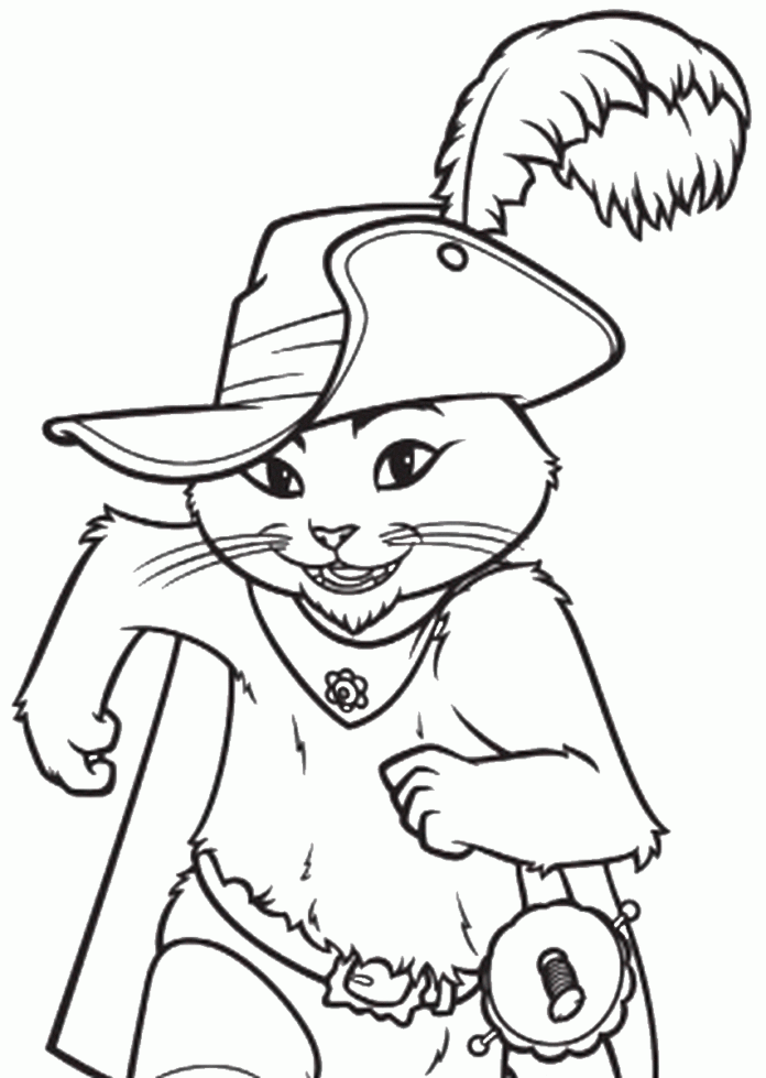 39 Fearless Puss in Boots Coloring Pages Printable 2