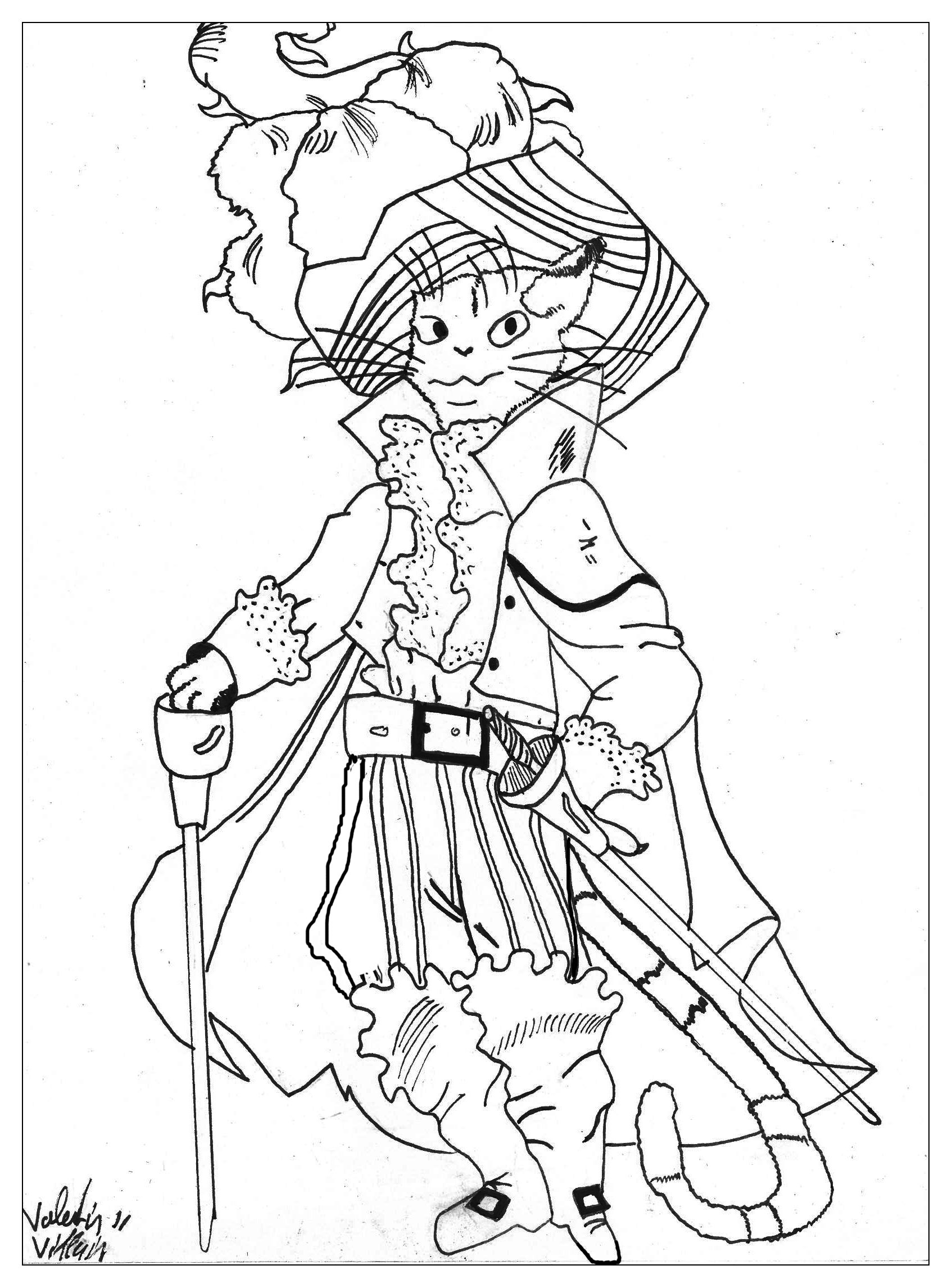 39 Fearless Puss in Boots Coloring Pages Printable 24