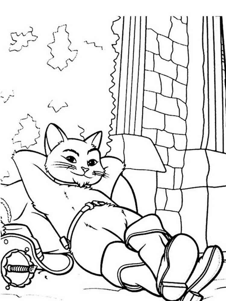 39 Fearless Puss in Boots Coloring Pages Printable 3