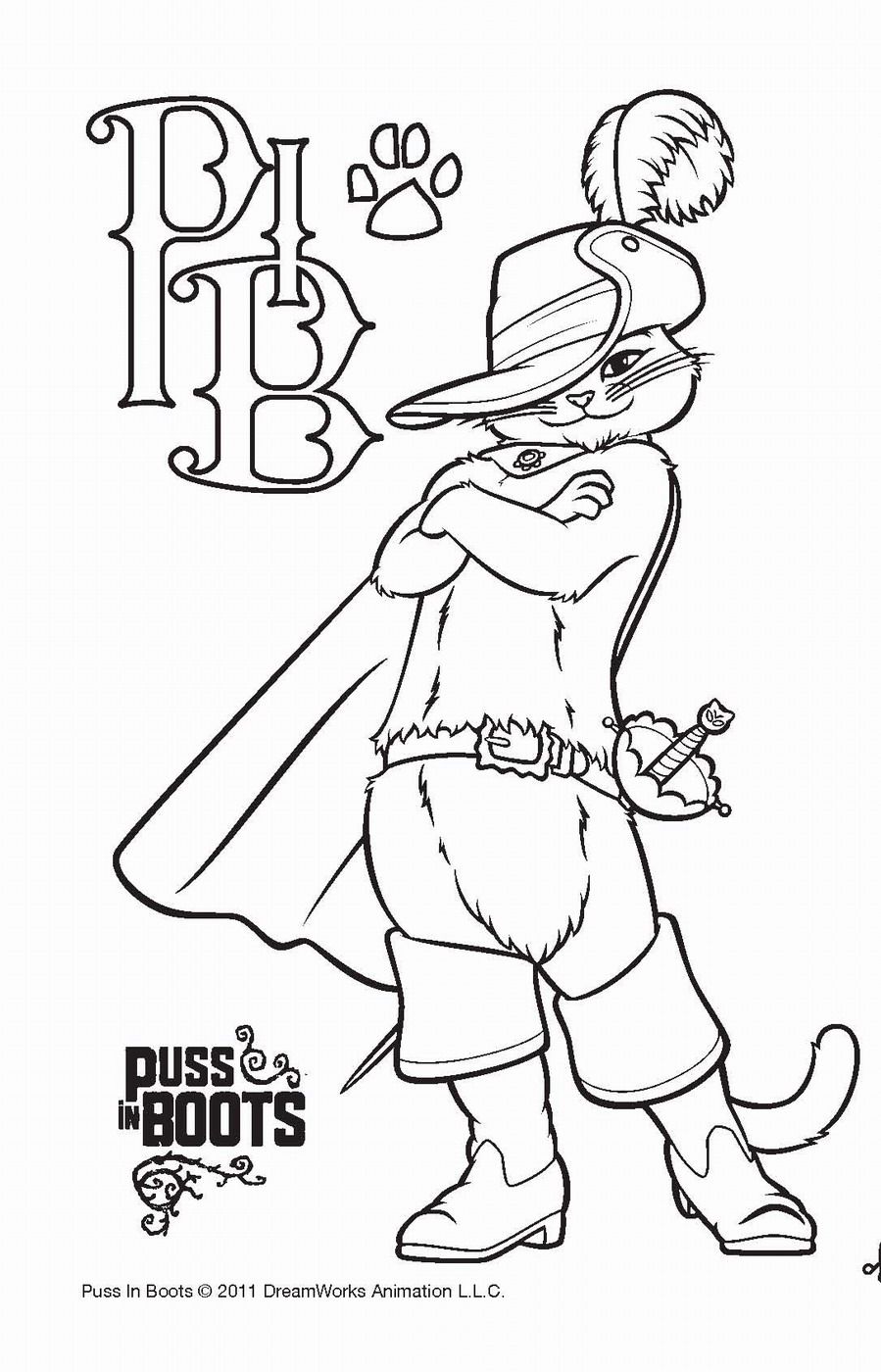 39 Fearless Puss in Boots Coloring Pages Printable 30