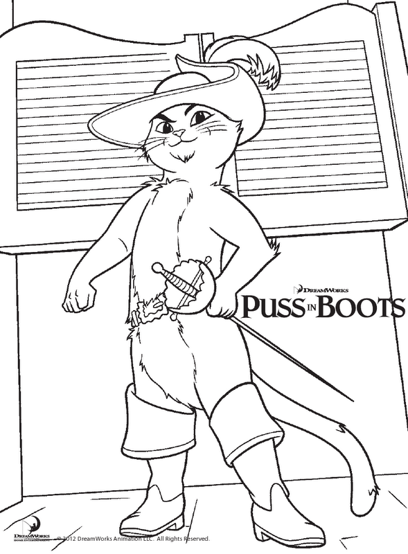 39 Fearless Puss in Boots Coloring Pages Printable 32