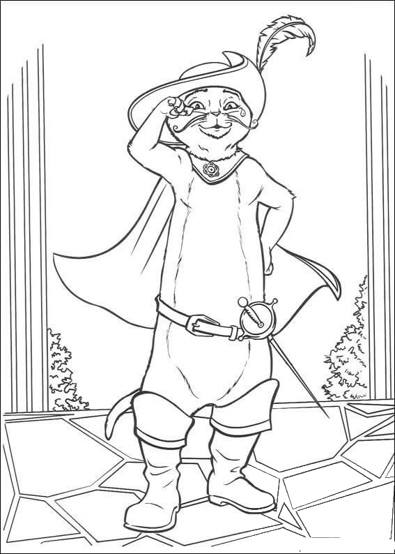 39 Fearless Puss in Boots Coloring Pages Printable 4