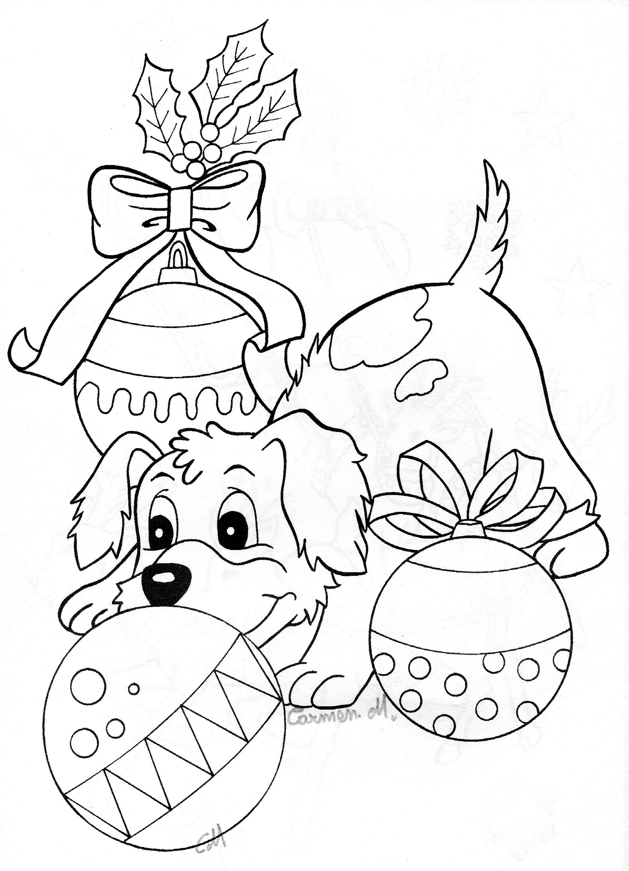 printable christmas animal coloring pages jpg