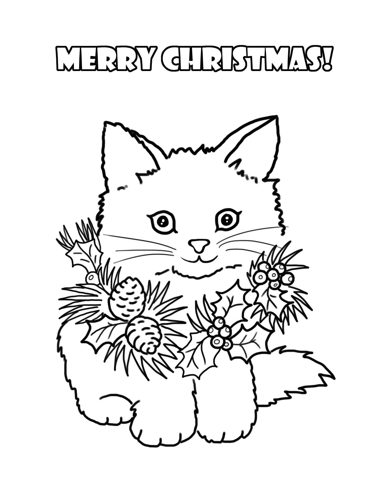 39 Printable Christmas Animal Coloring Pages 30