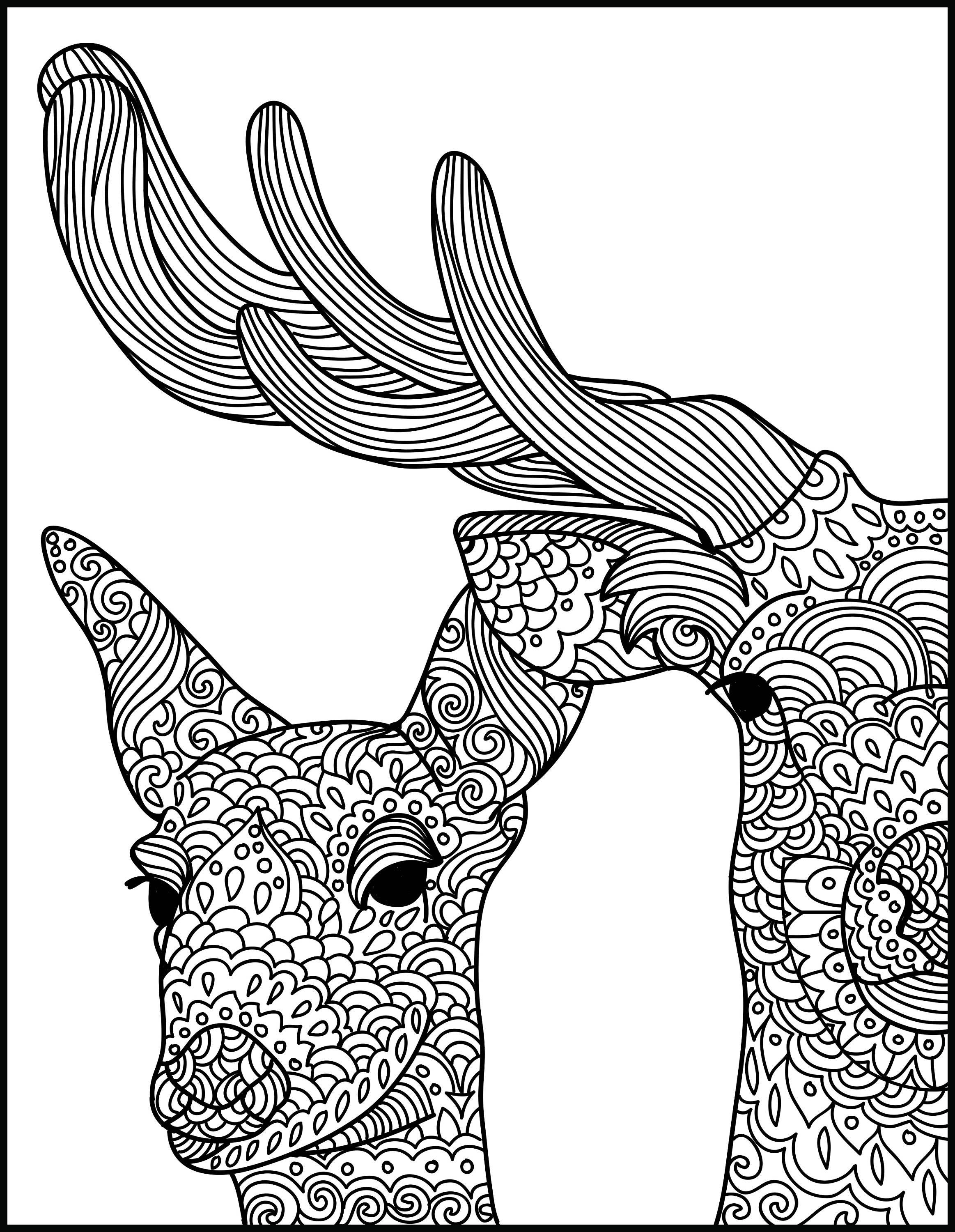 39 Printable Christmas Animal Coloring Pages 34