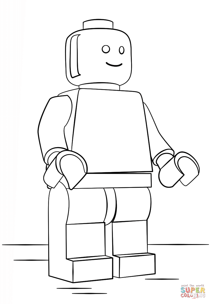 91 Misc. Lego Minifigures Coloring Pages Printable 2