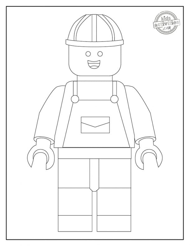 91 Misc. Lego Minifigures Coloring Pages Printable 3