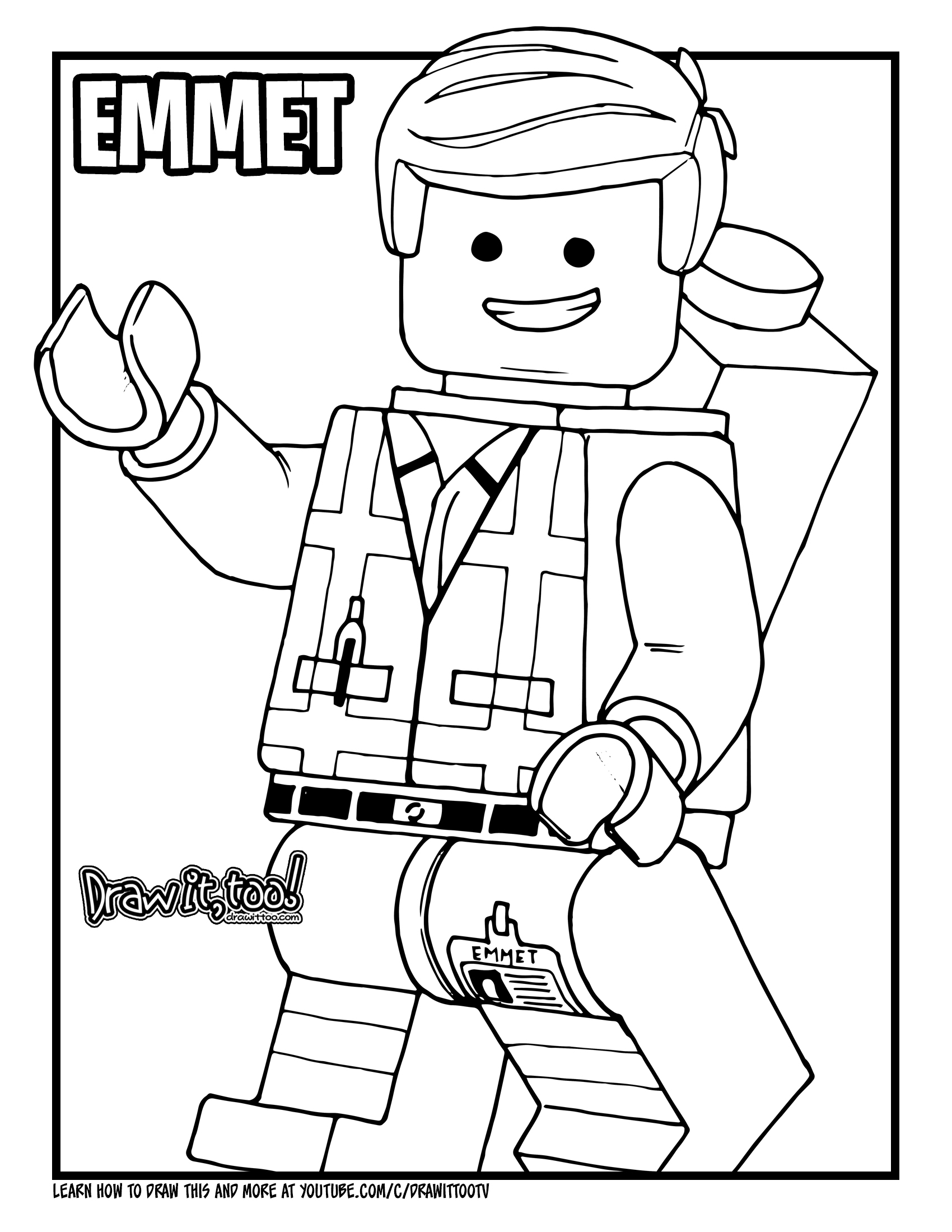 91 Misc. Lego Minifigures Coloring Pages Printable 46