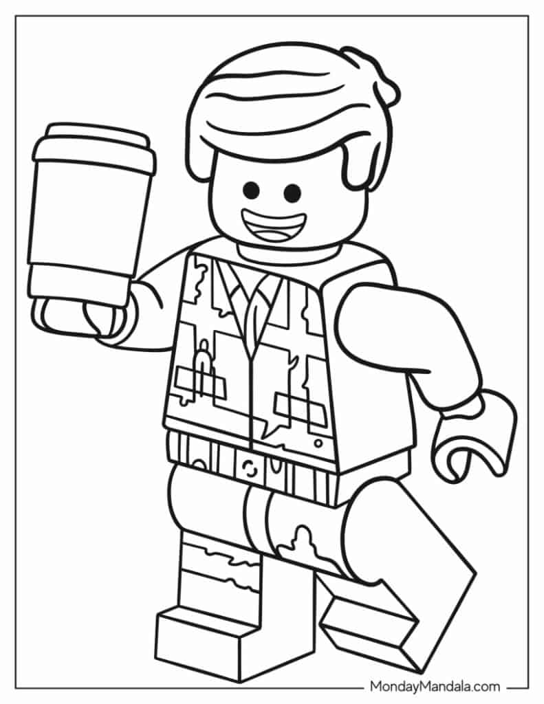 91 Misc. Lego Minifigures Coloring Pages Printable 50